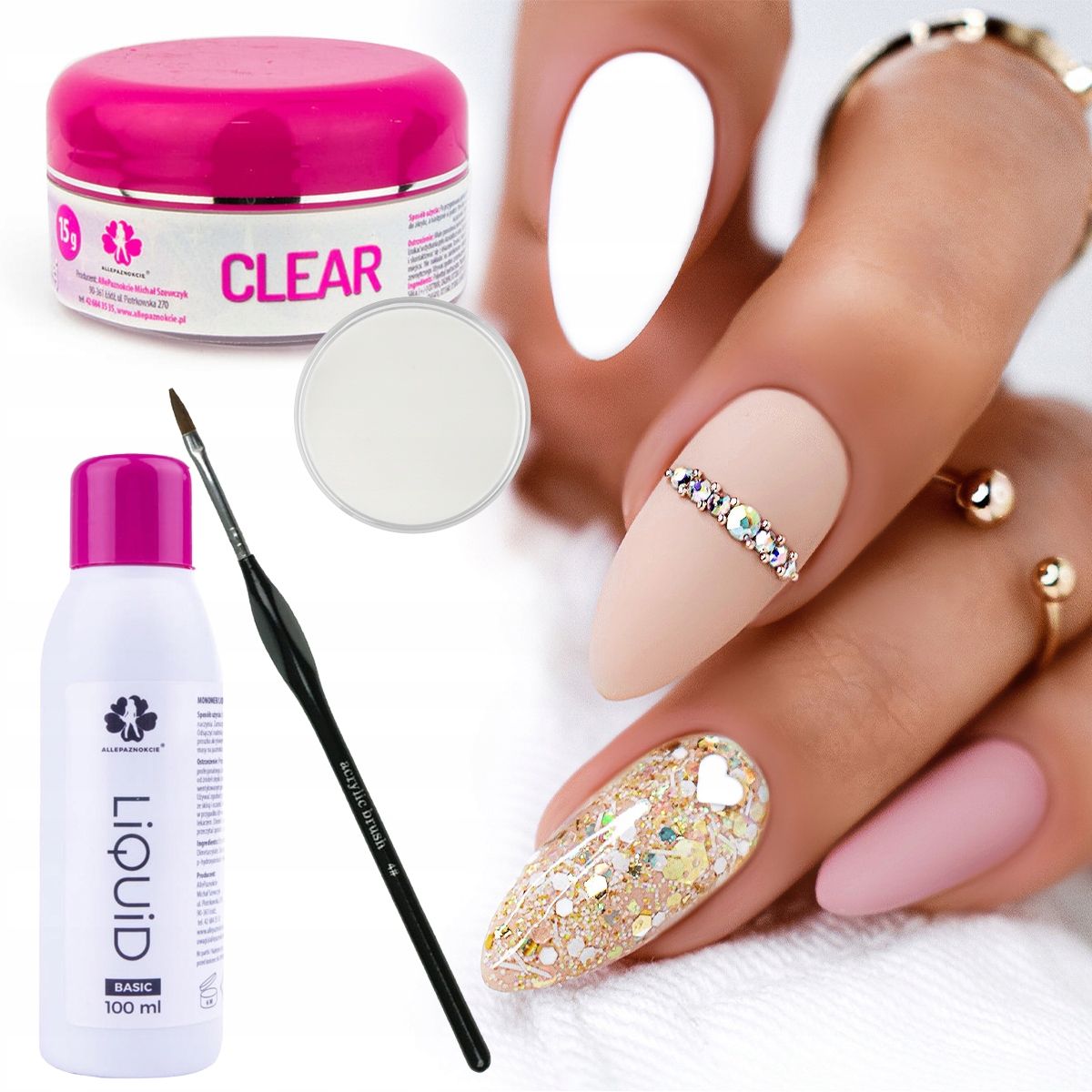 Acryl Poeder Set Wit 15g