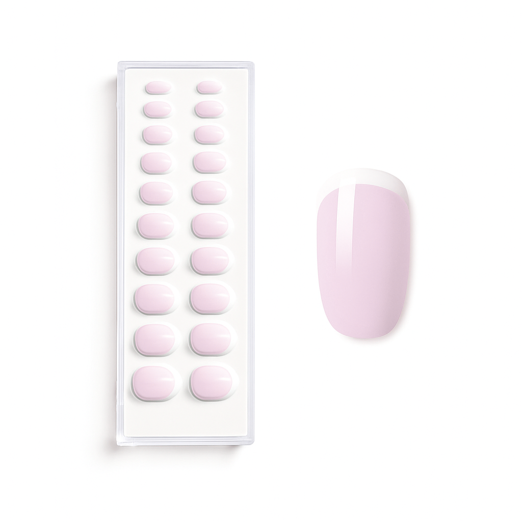 french manicure lila 