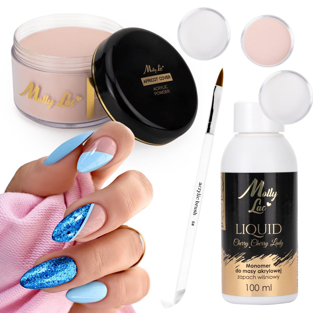 Acryl Nagels Luxe Set Clear 15g